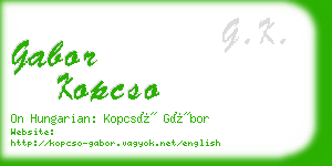 gabor kopcso business card